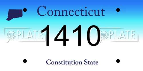 1410 Connecticut License Plate