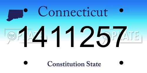1411257 Connecticut License Plate