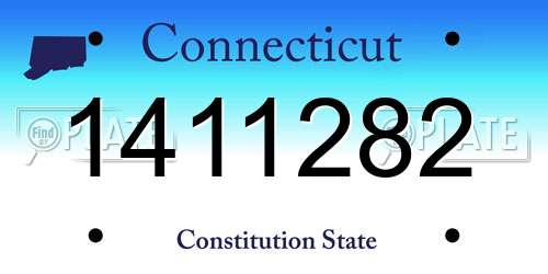 1411282 Connecticut License Plate