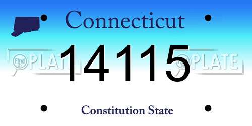 14115 Connecticut License Plate