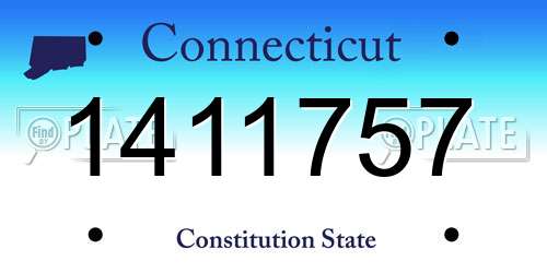 1411757 Connecticut License Plate
