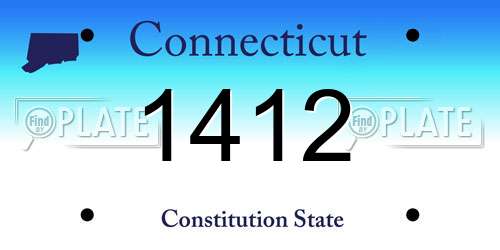 1412 Connecticut License Plate