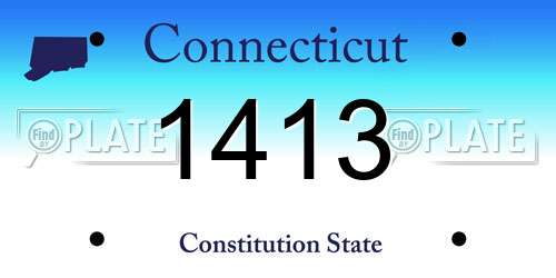 1413 Connecticut License Plate