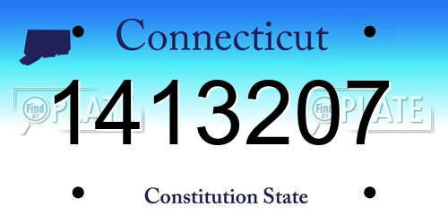 1413207 Connecticut License Plate