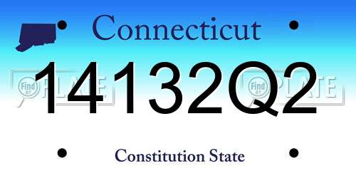 14132Q2 Connecticut License Plate