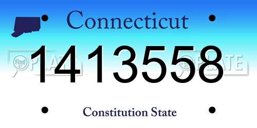 1413558 Connecticut License Plate