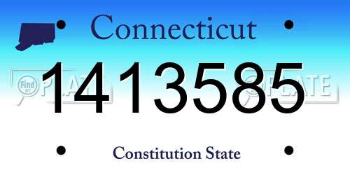 1413585 Connecticut License Plate