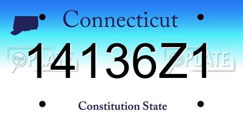 14136Z1 Connecticut License Plate