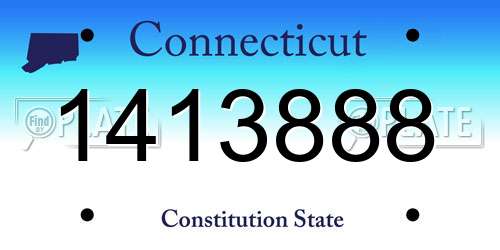 1413888 Connecticut License Plate