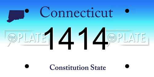 1414 Connecticut License Plate