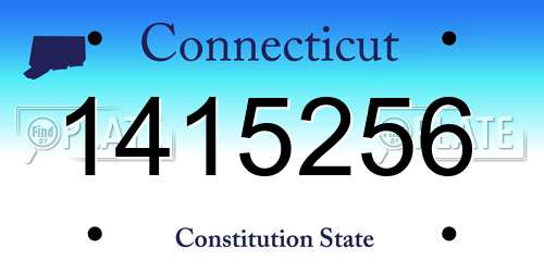 1415256 Connecticut License Plate
