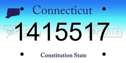 1415517 Connecticut License Plate