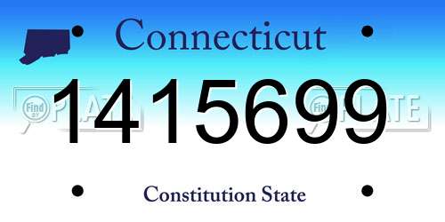 1415699 Connecticut License Plate