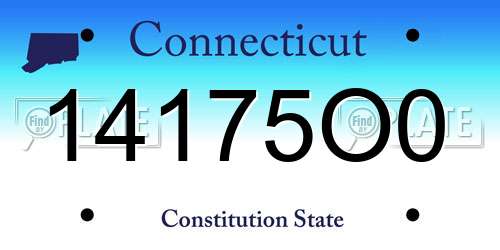 14175O0 Connecticut License Plate