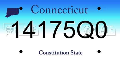 14175Q0 Connecticut License Plate