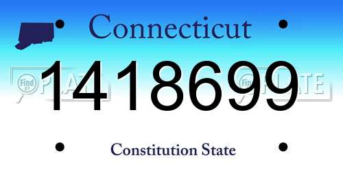 1418699 Connecticut License Plate