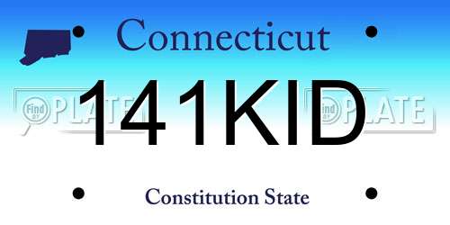 141KID Connecticut License Plate