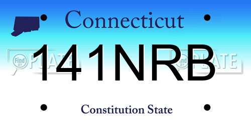 141NRB Connecticut License Plate