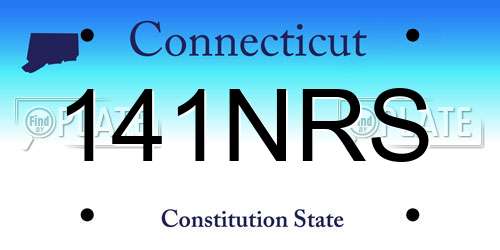 141NRS Connecticut License Plate