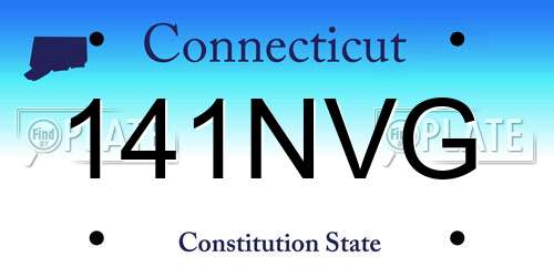 141NVG Connecticut License Plate
