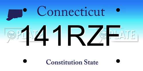 141RZF Connecticut License Plate