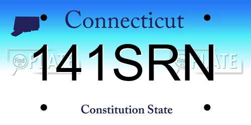141SRN Connecticut License Plate