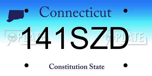 141SZD Connecticut License Plate