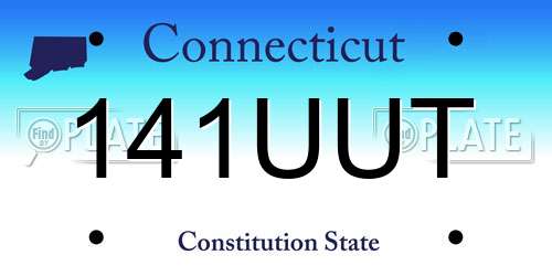 141UUT Connecticut License Plate