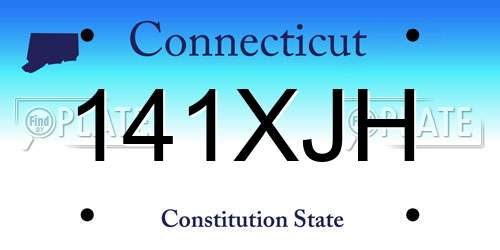 141XJH Connecticut License Plate