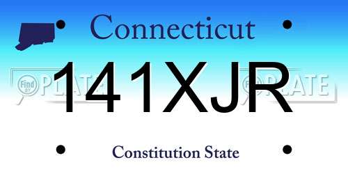 141XJR Connecticut License Plate