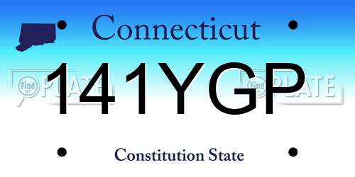 141YGP Connecticut License Plate
