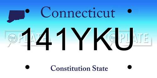 141YKU Connecticut License Plate