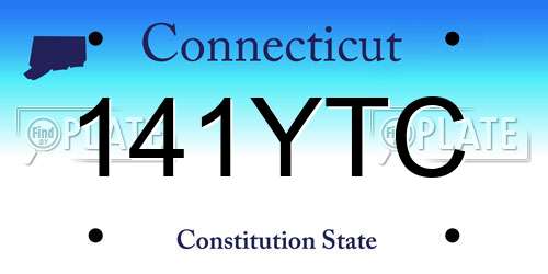 141YTC Connecticut License Plate