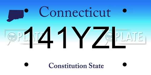 141YZL Connecticut License Plate