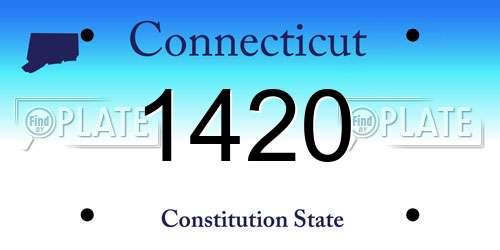 1420 Connecticut License Plate