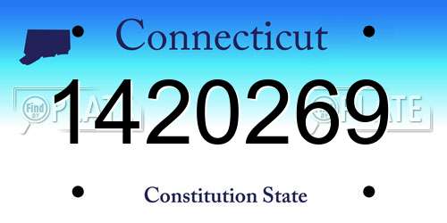 1420269 Connecticut License Plate