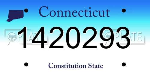 1420293 Connecticut License Plate
