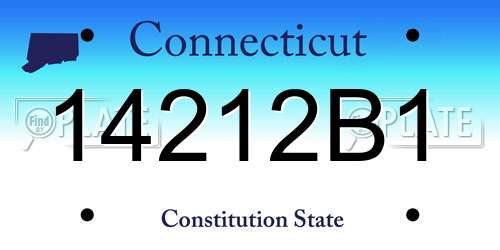 14212B1 Connecticut License Plate