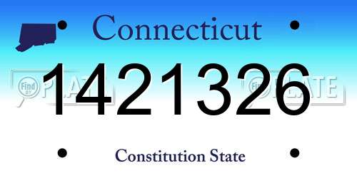 1421326 Connecticut License Plate