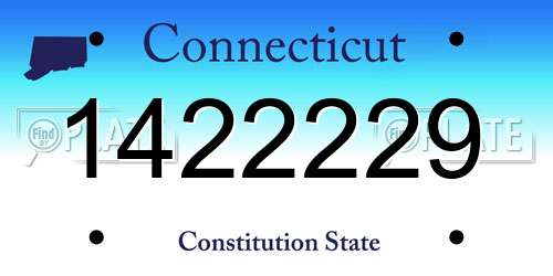 1422229 Connecticut License Plate