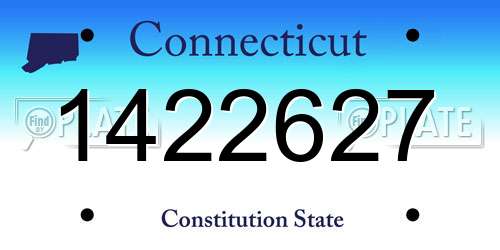 1422627 Connecticut License Plate
