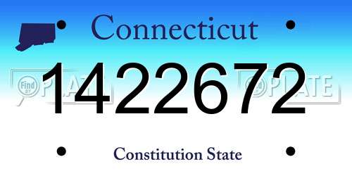 1422672 Connecticut License Plate
