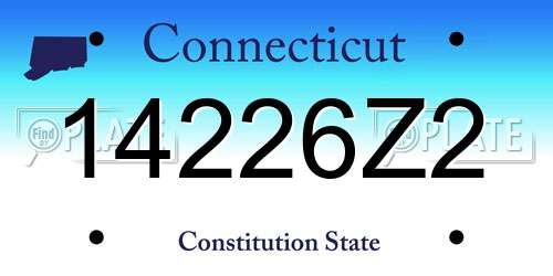 14226Z2 Connecticut License Plate
