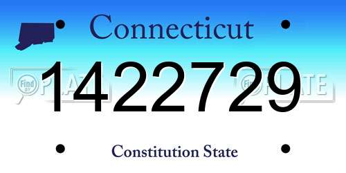 1422729 Connecticut License Plate