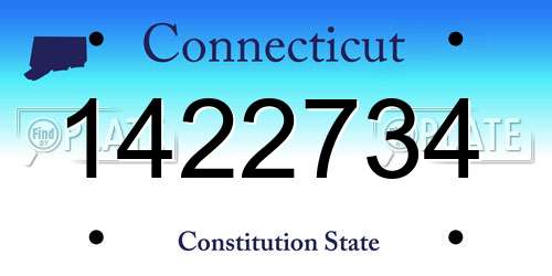 1422734 Connecticut License Plate