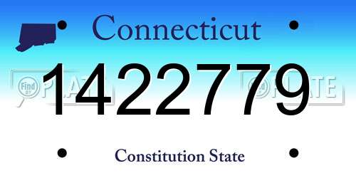 1422779 Connecticut License Plate