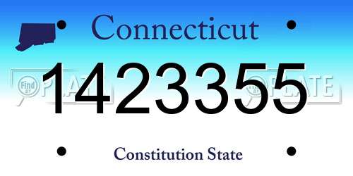 1423355 Connecticut License Plate