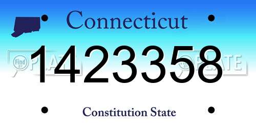 1423358 Connecticut License Plate
