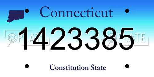 1423385 Connecticut License Plate