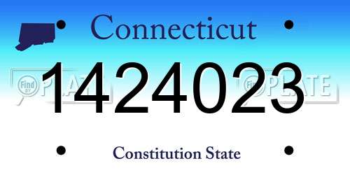 1424023 Connecticut License Plate